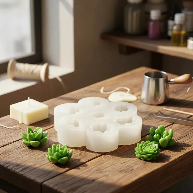 Moldes De Silicona Para Velas Tunas Suculentas Captus Blanco R-016