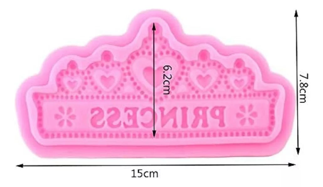 Molde De Silicona De Corona Princesa Decoracion De Tortas