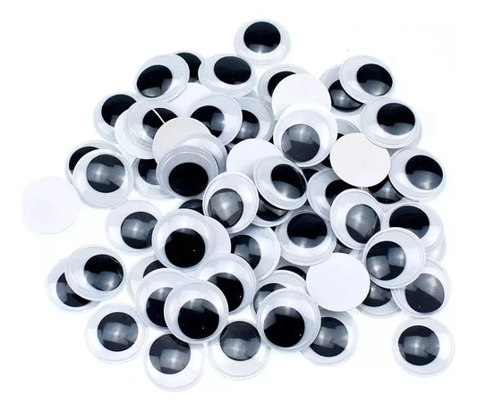 Ojos Moviles Con Autoadhesivo Ojos Para Duendes X100un 2.0cm