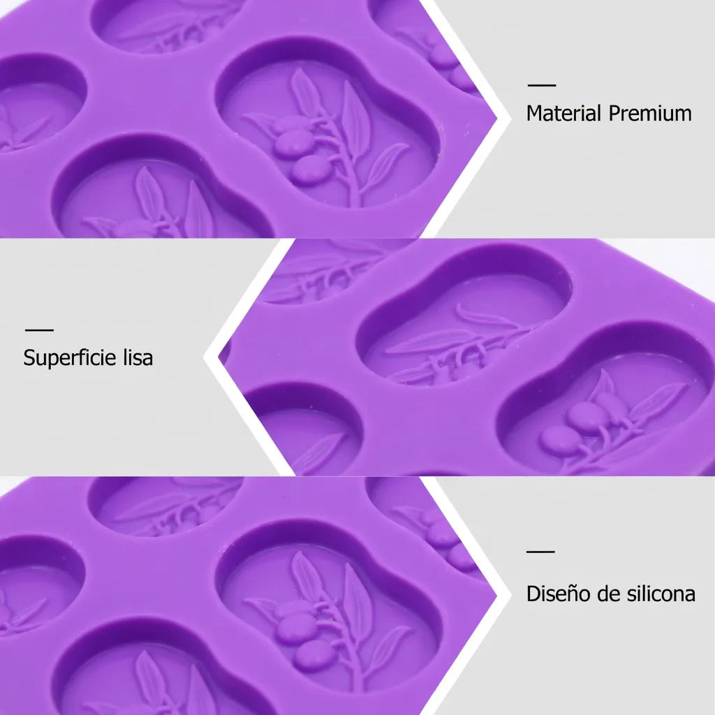 Molde De Silicona Para Hacer Jabones Artesanales Forma Olivo