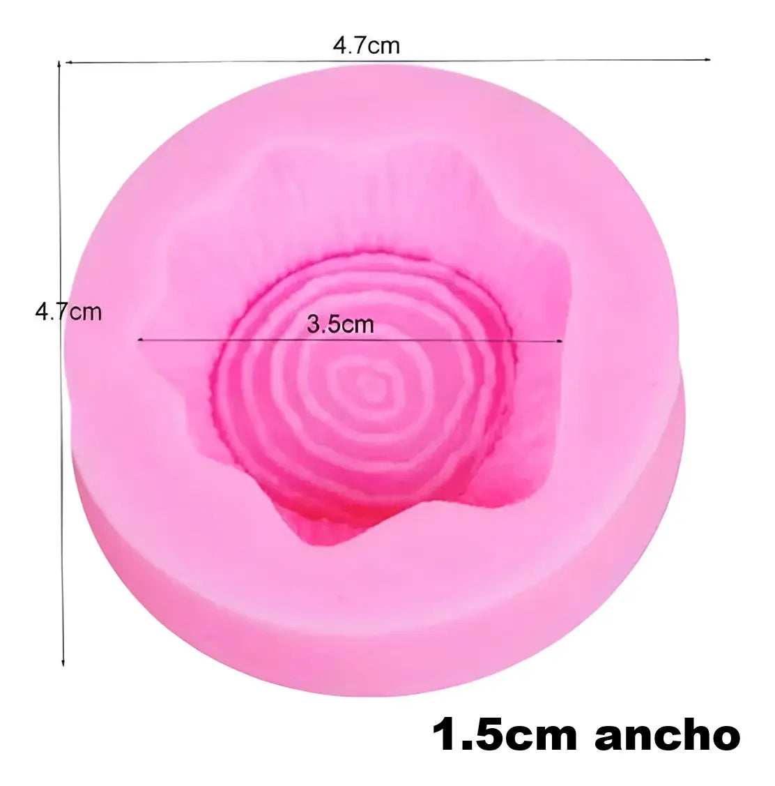 Molde De Silicona Tronco Arbol Corteza Reposteria Mediano X2un R-019