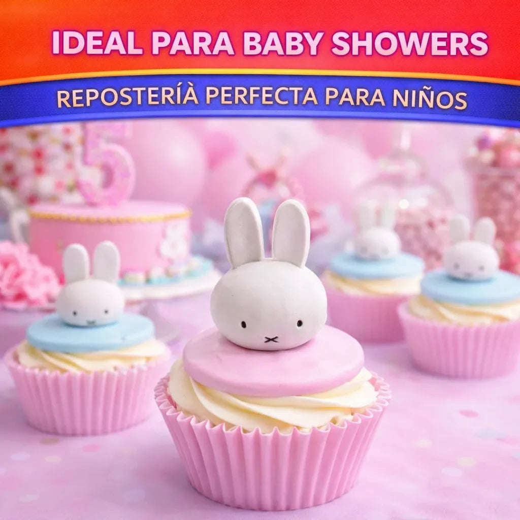 Molde Silicona Conejo 3d Carita Animales Ideal Tortas R-033 pascuas
