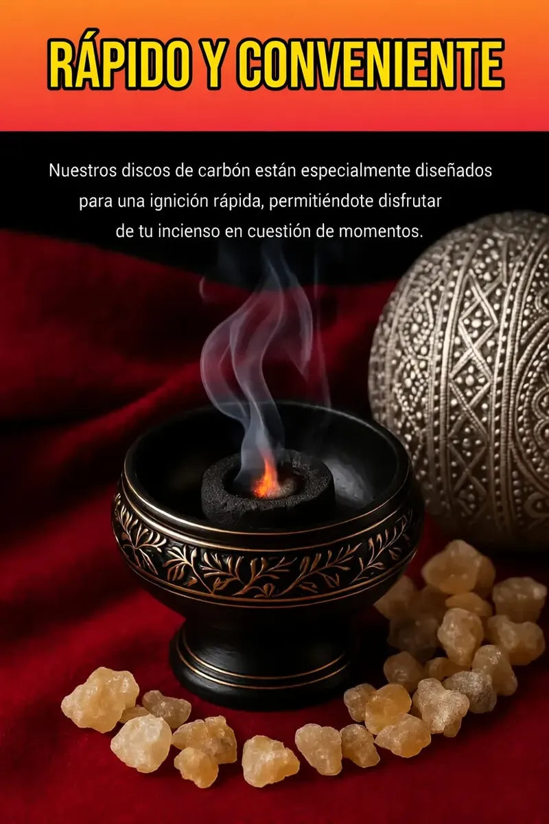 Carbon Incienso Vegetal Pack X500 Unidades Palo Santo