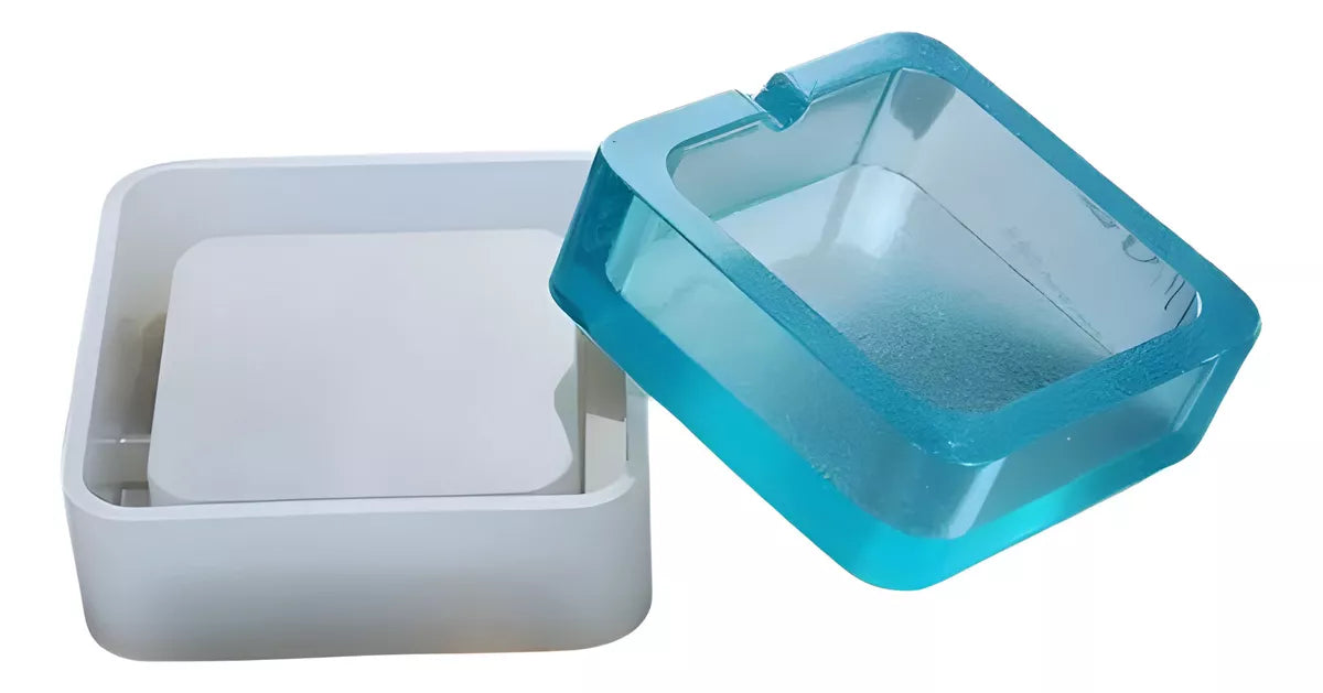 Molde De Silicona Portaceniza Contenedor De Residuos Resina