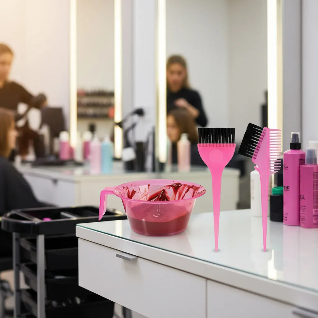Kit profesional para teñir cabello 3un brocha peine cuenco FEDE 13