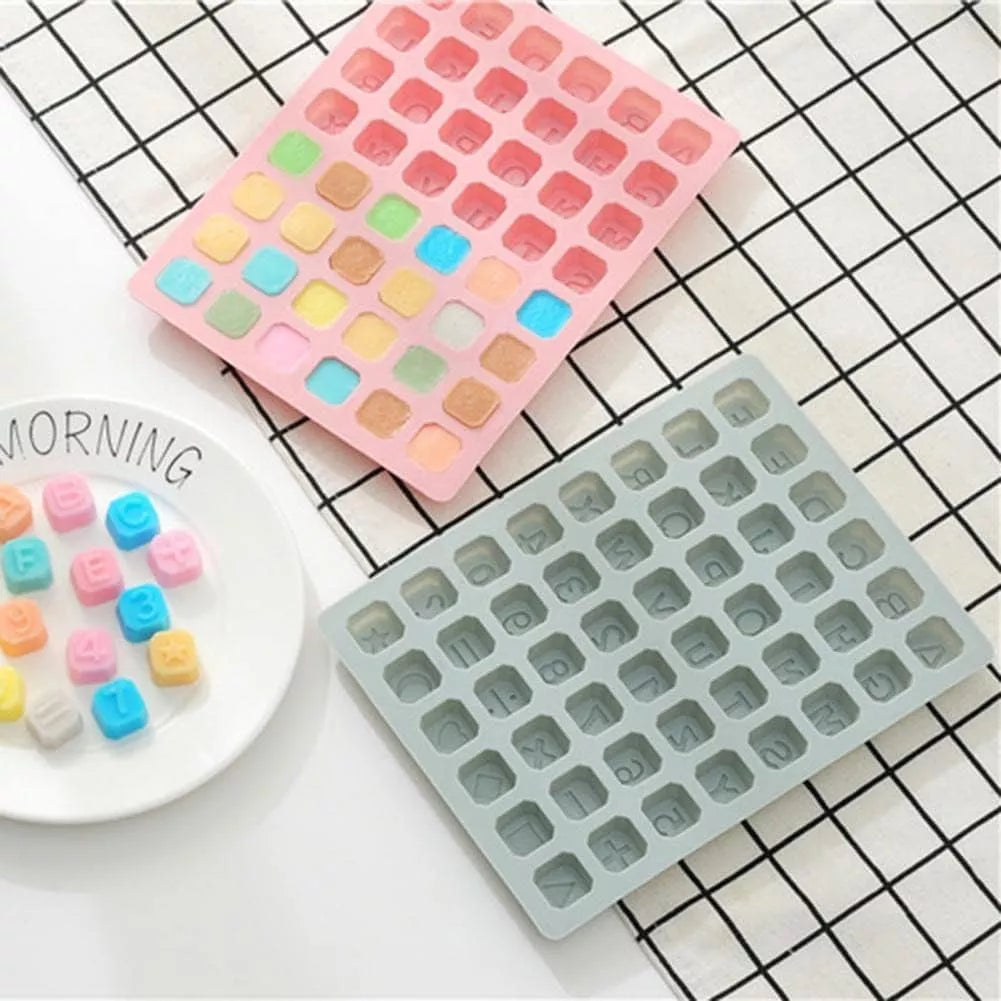 Molde De Silicona Numeros Y Letras Bombones Chocolate