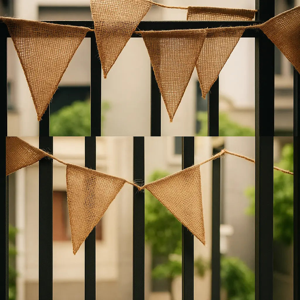 Banderin Arpillera Casamientos Eventos Bodas