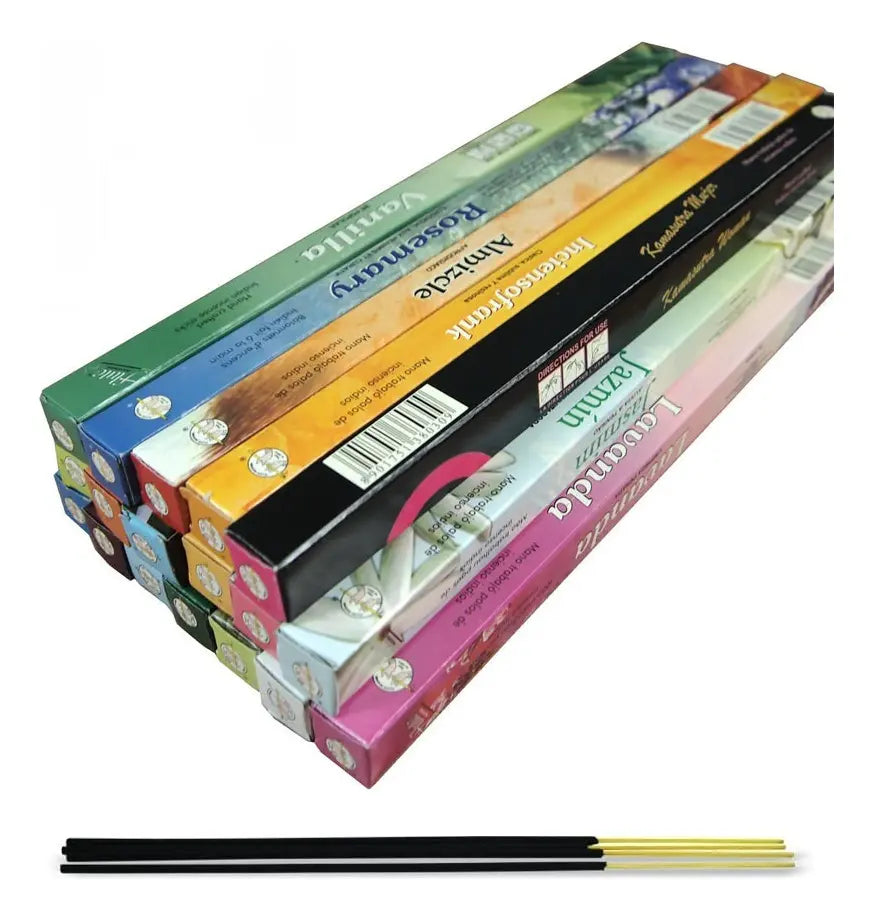 Inciensos Caja 200 Unidades Surtidos Sahumerios Flute India Fragancia
