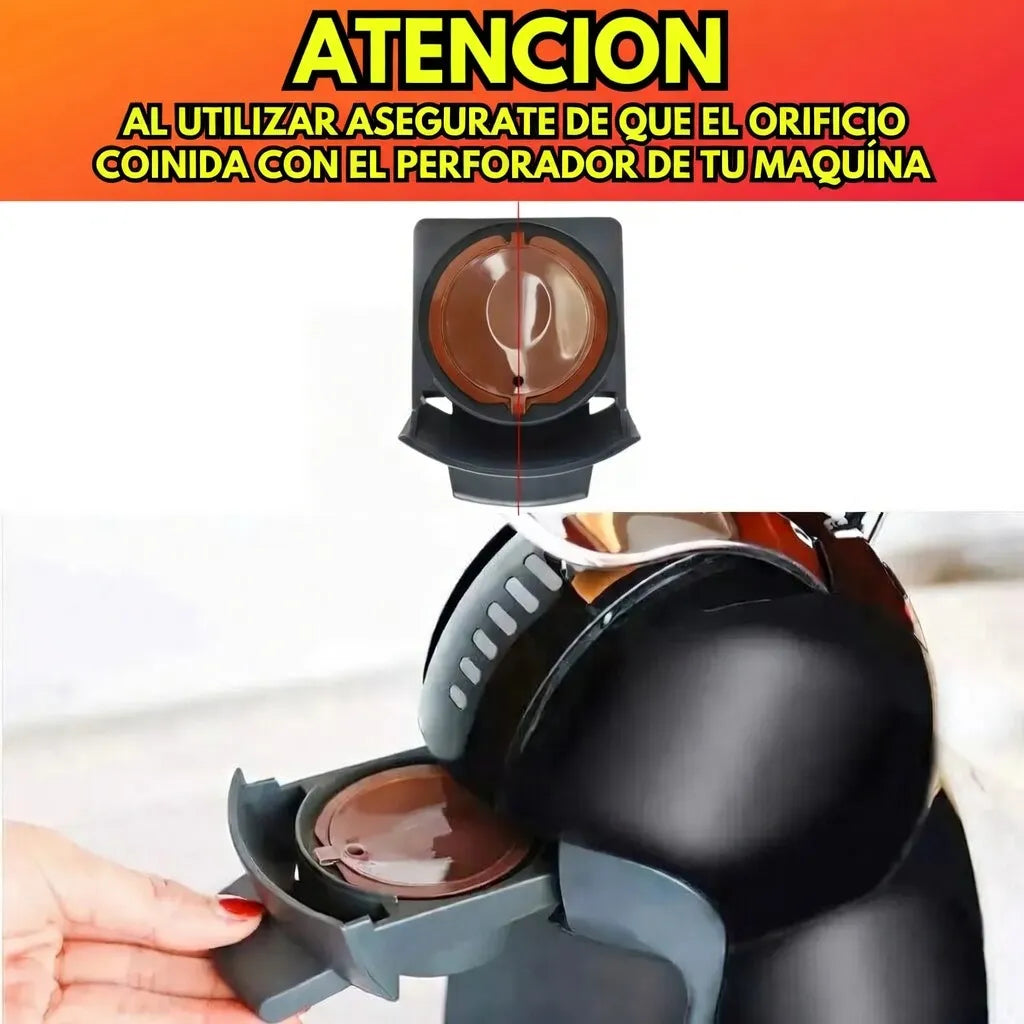 Capsulas Reutilizables Maquinas Dolce Gusto Café X3 unidades + cuchara y cepillo