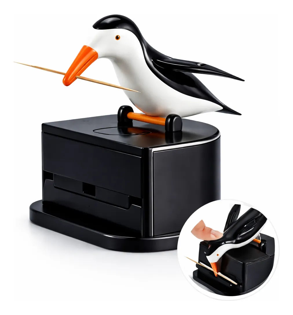 Palillera Automática Pingüino Dispensador Escarbadientes