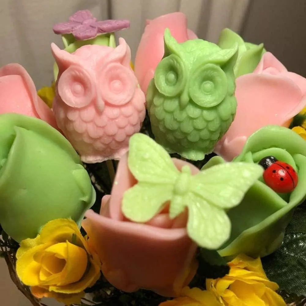 Molde Silicona De Buho Fondant Chocolate Porcelana Velas R-030