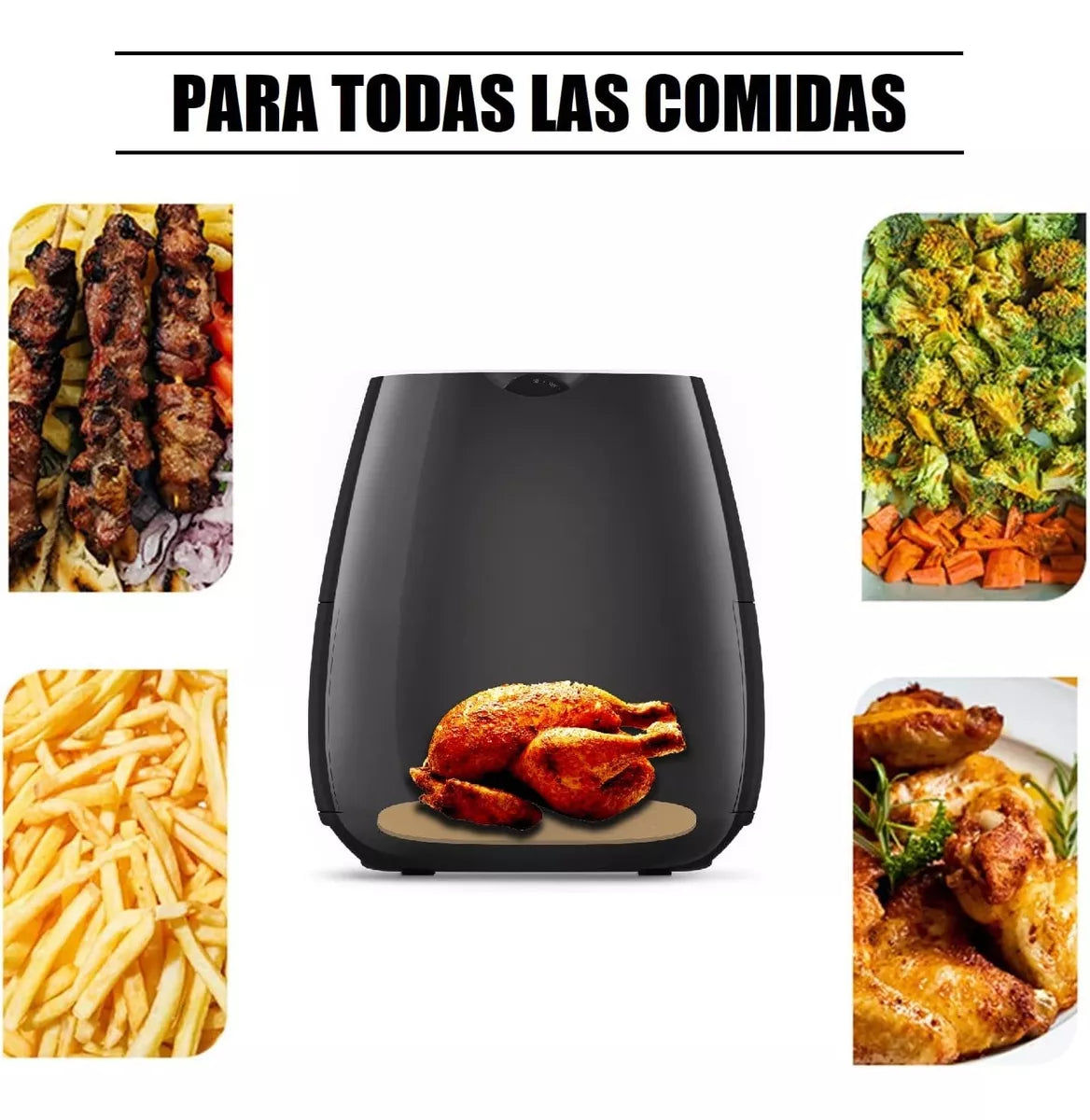 Bandejas De Papel Para Freidora Sin Aceite Ajustable 100un