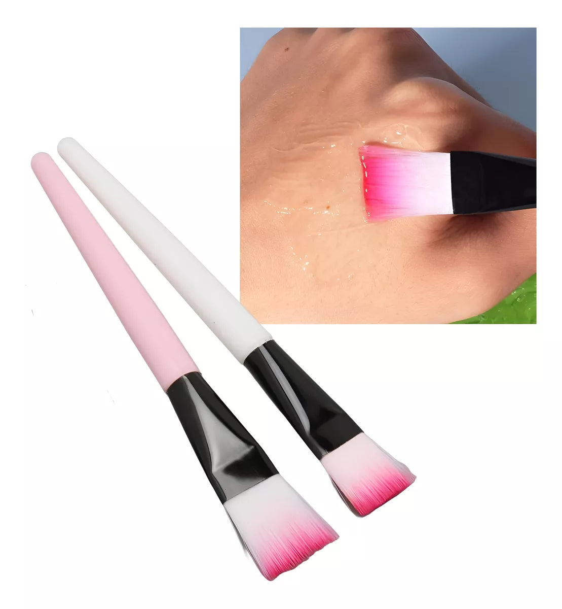 2 Brochas Para Mascarilla Facial O Maquillaje Buena Calidad