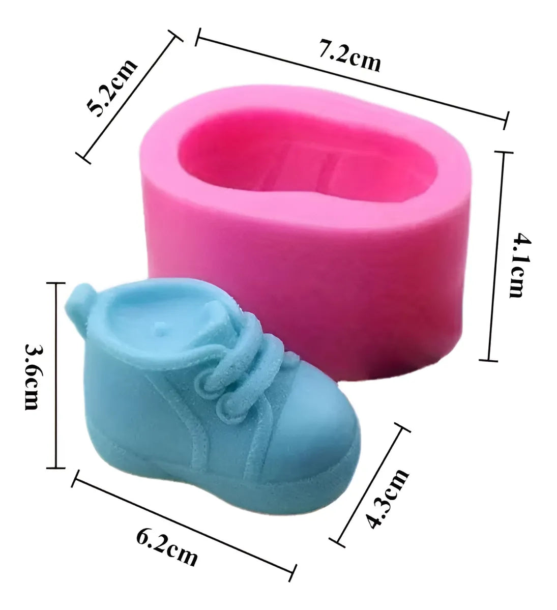 Molde De Silicona Zapato Zapatito Bebe Babyshower Souvenir R-014