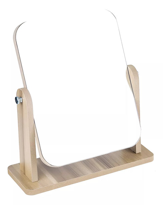 Espejo De Maquillaje Moderno Madera Mdp Grande 19x24,5cm