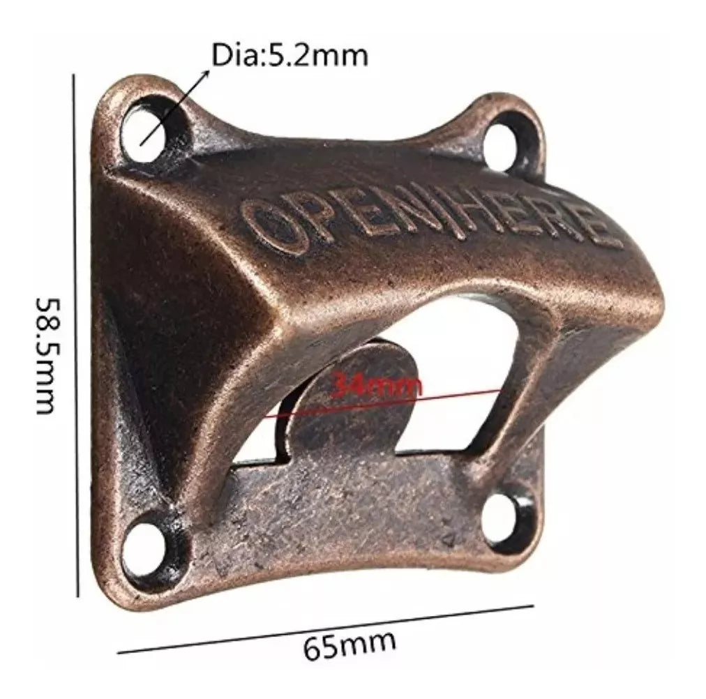 Destapador De Cerveza De Pared Vintage Hierro