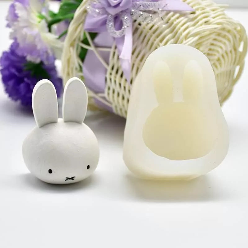 Molde Silicona Conejo 3d Carita Animales Ideal Tortas R-033