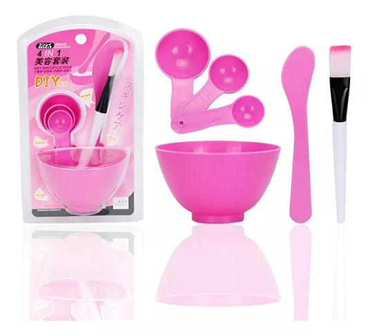 Kit Para Mascarilla Facial Bowl 6 Piezas Skincare ROSADO