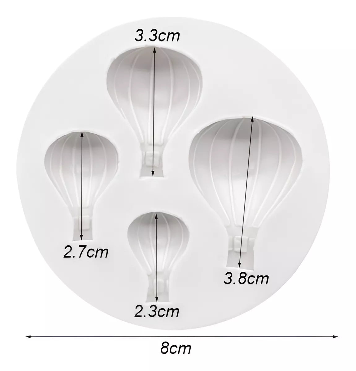 Molde De Silicona - Globos Aerostaticos 4 Globos