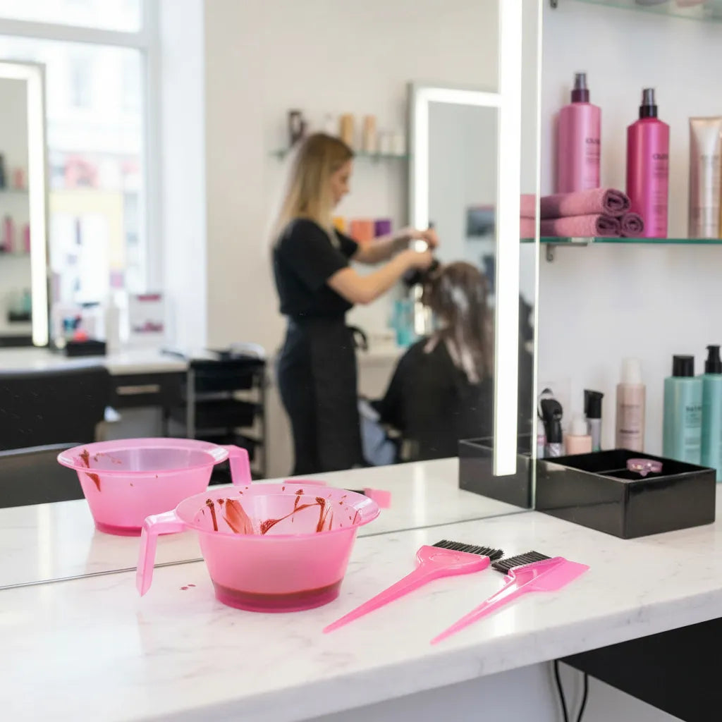 Kit profesional para teñir cabello 3un brocha peine cuenco FEDE 13