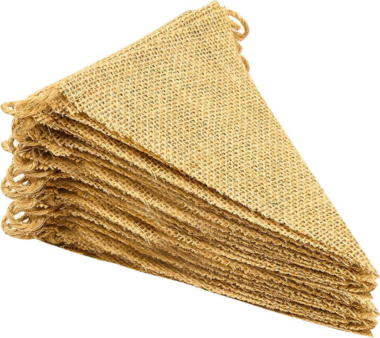 Banderines Guirnalda Arpillera Vintage Fiestas Hogar 2.8m 5u