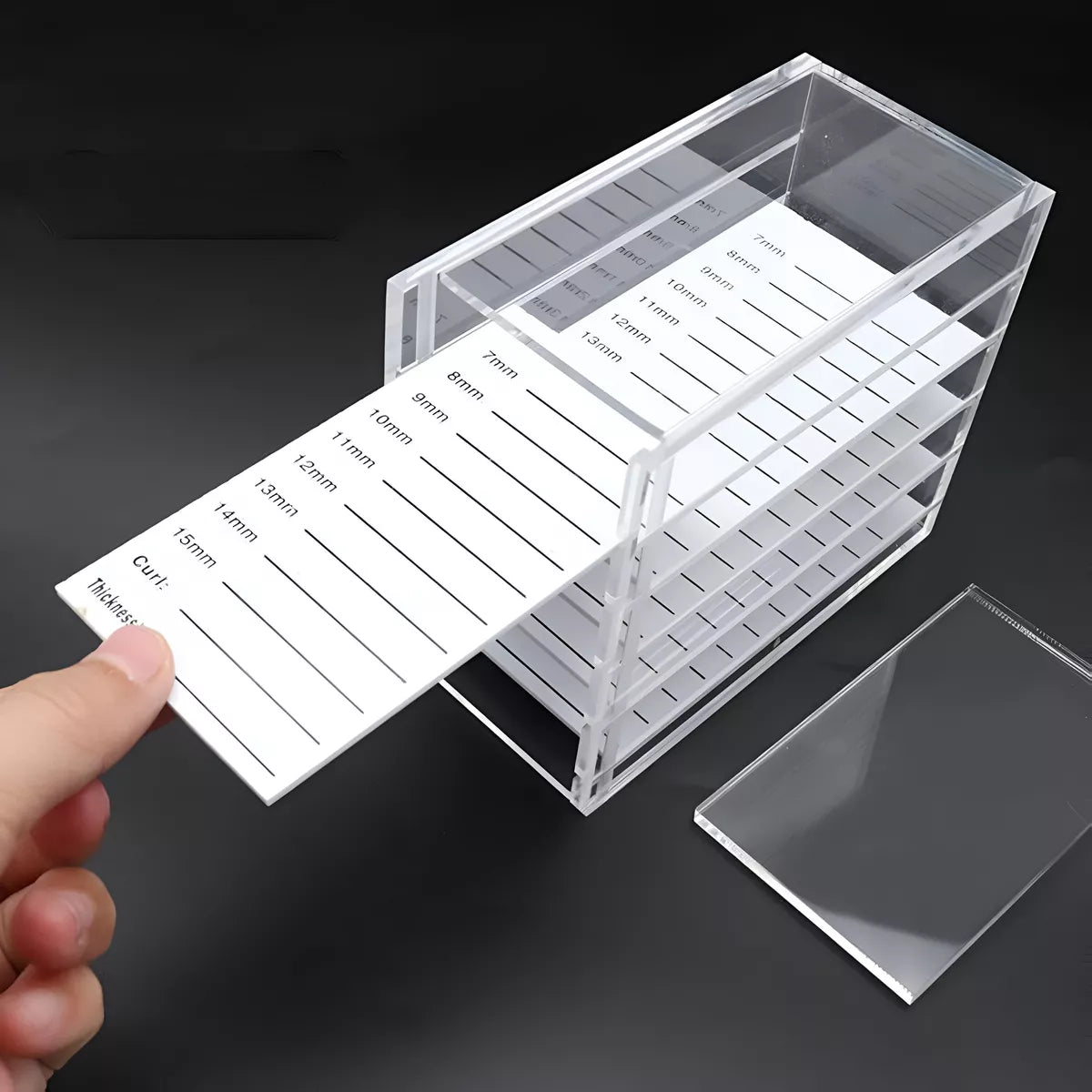 Caja De Almacenamiento De Pestañas Transparentes Acrílico