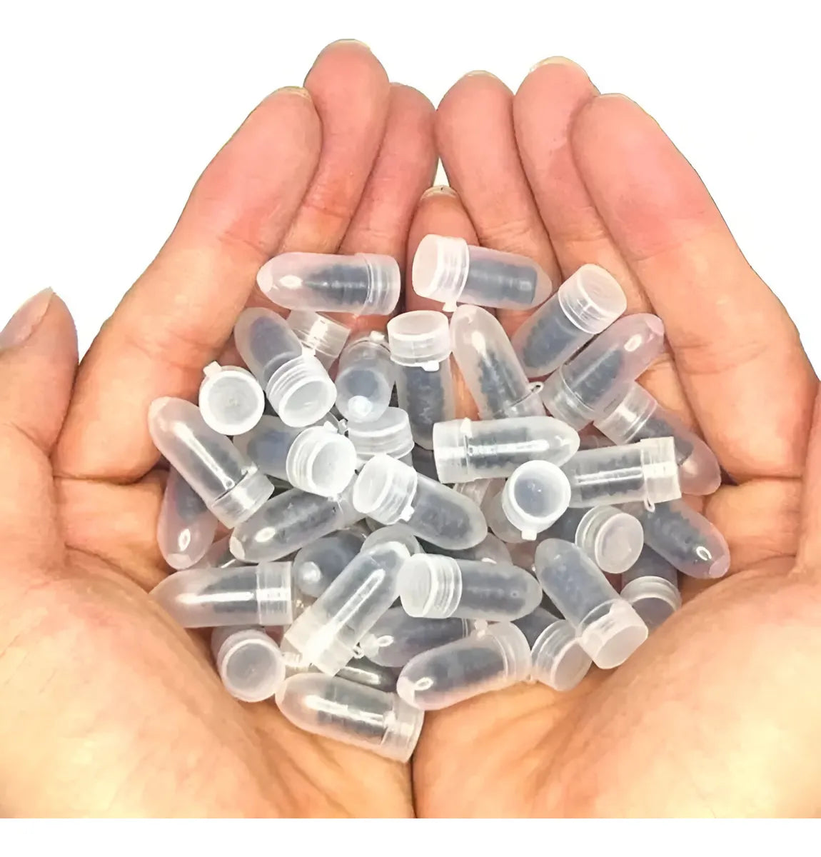 Mini Capsulas Plasticas Transparentes Con Tapa Pack X20u 2ml fede adelante 017