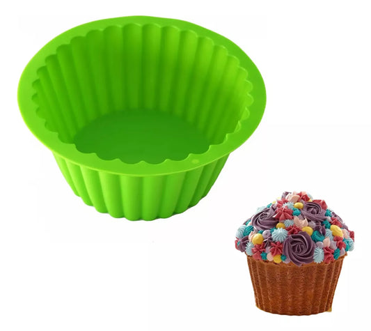 Molde De Silicona Cupcake Gigante Muffins Tortas Individual