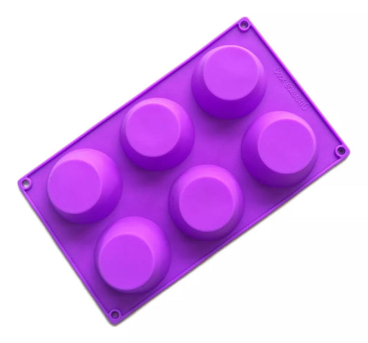 Molde De Silicona Para Magdalenas 6 Cavidades Antiadherente