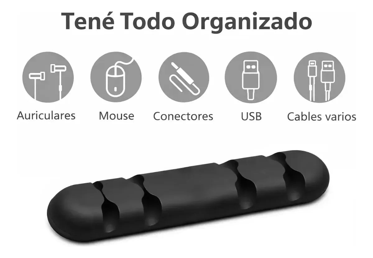 Organizador De Cables De Silicona Con Adhesivo Organización fed adel 08