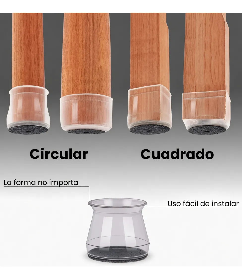 Protector Silicona Patas Sillas Muebles Sillas Regatones 16u