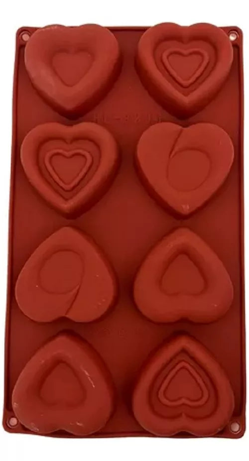 Molde De Silicona Forma De Corazon  N5 Antiadherente