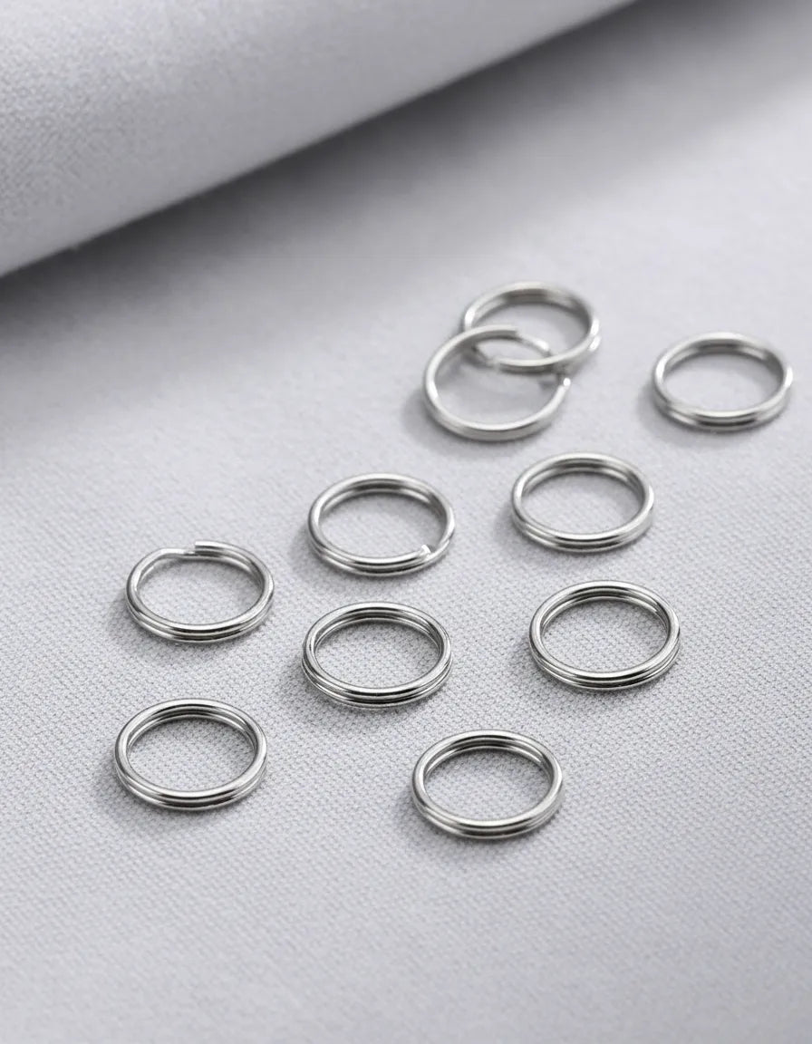 100 Aros Metal Argolla 15mm Ideal Llaveros Gruesos Plateado