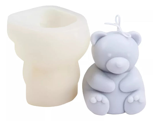 Molde Silicona Oso Teddy Grande Ideal Para Velas Y Souvenir