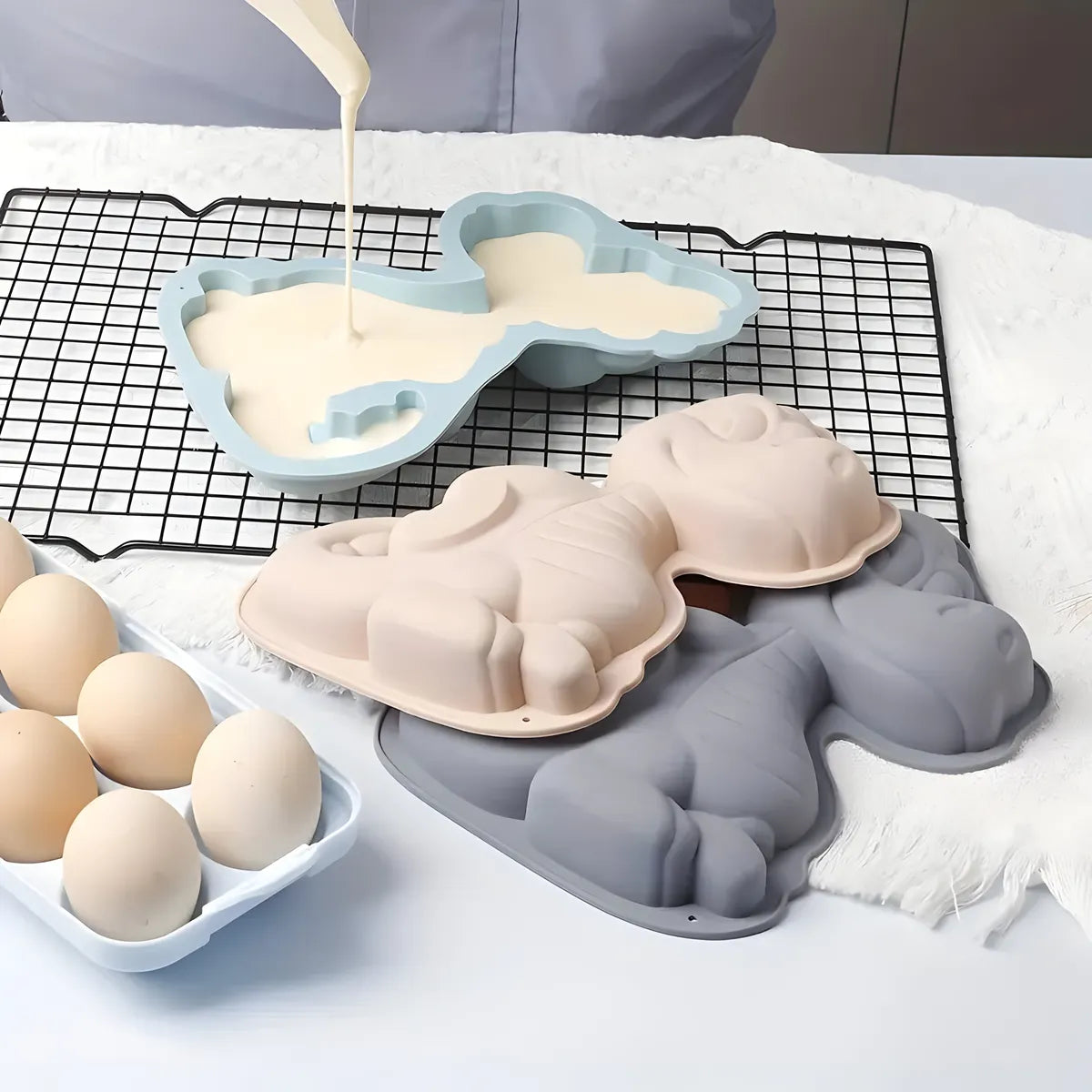 Molde Silicona Dinosaurio Ideal Tortas Cumpleaños Decoracion