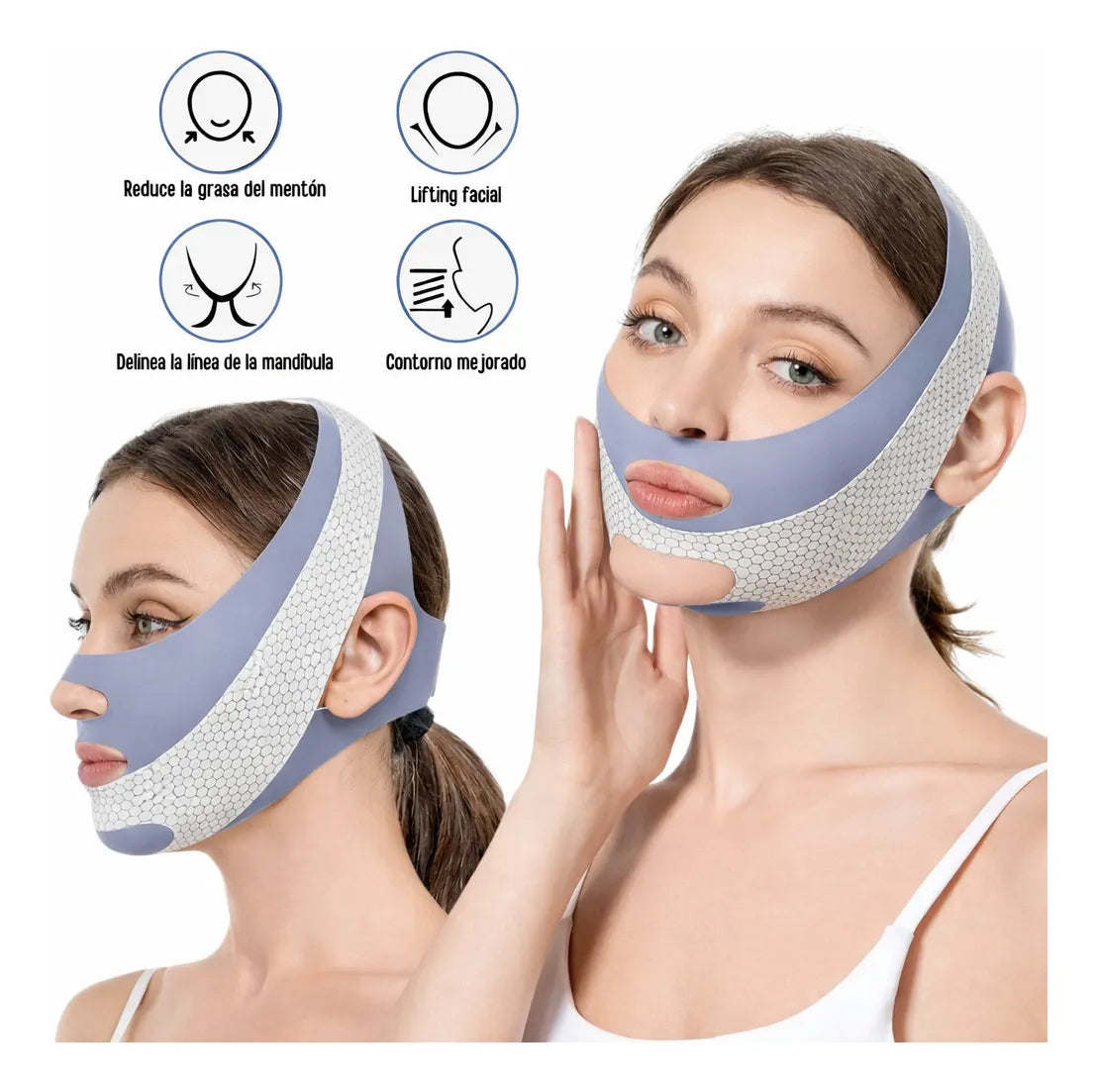 Mascara Facil Anti Papada Lifting Facial Delinea Mandibula fede adelant 12