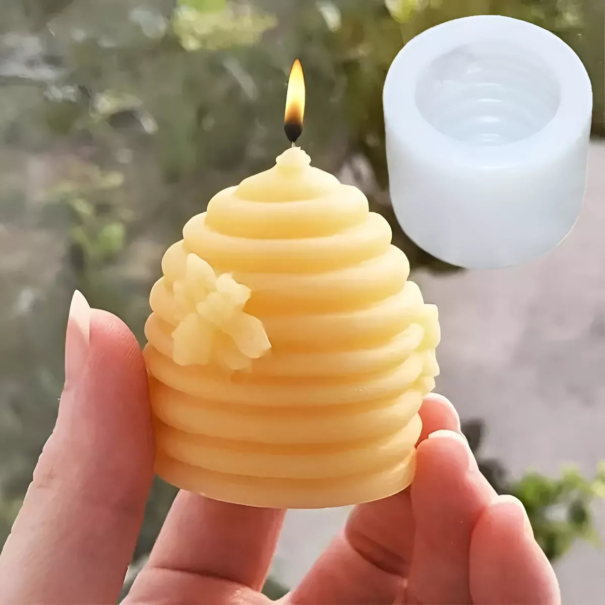 Molde Silicona Jabón Velas De Cera De Soja Abeja Colmena