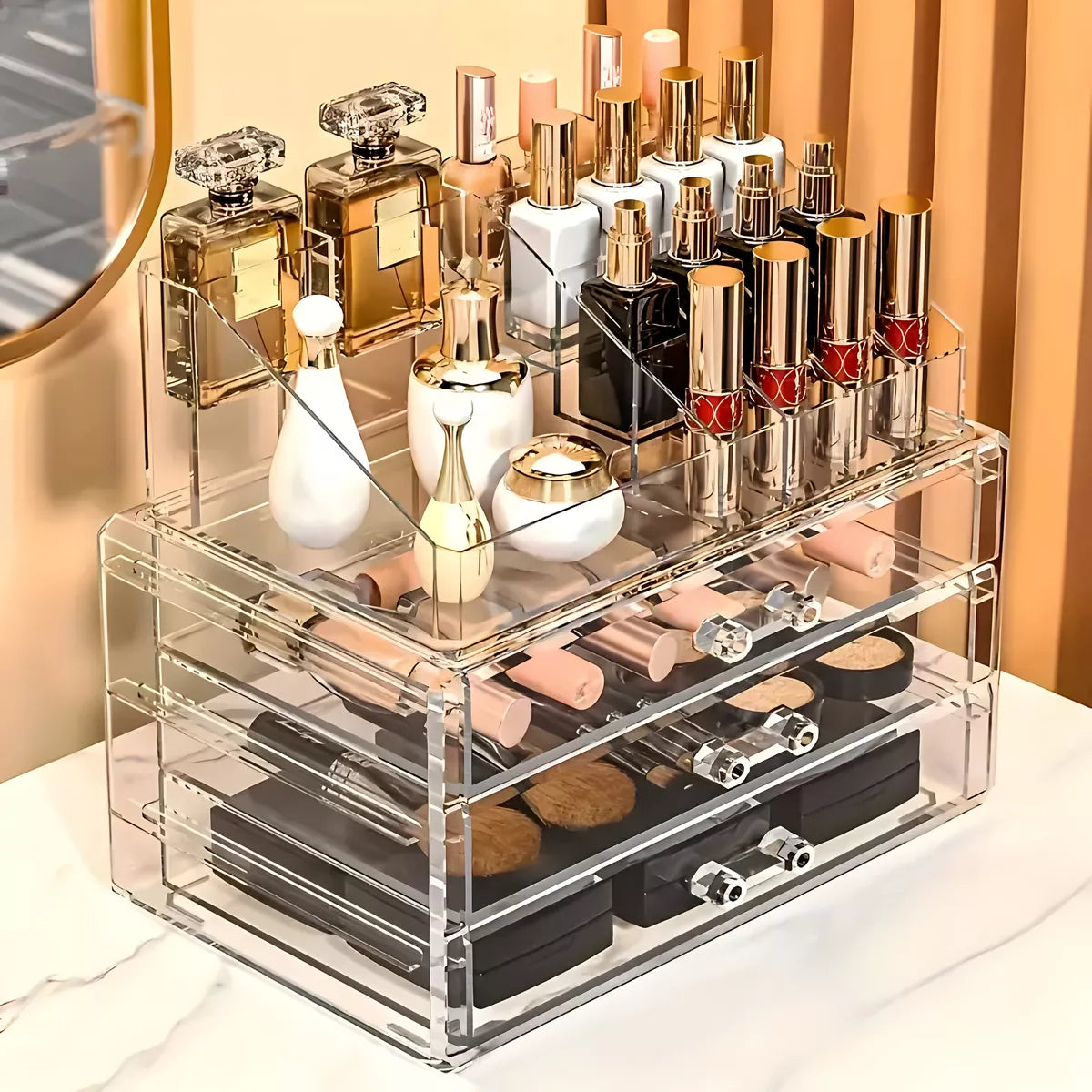 Organizador De Maquillaje Cosmeticos En Acrilico Fuerte