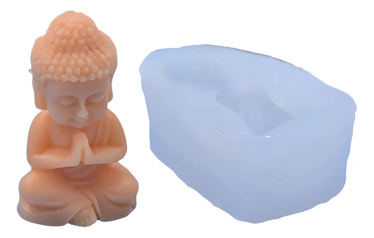 Molde De Silicona Buda Para Velas Yeso Artesanias Porcelana R-036