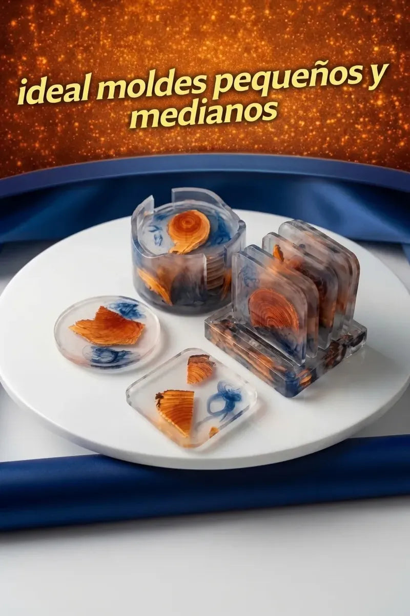 Resina Epoxi Cristal 1kg+1kg Artesanias Joyeria Total 2kg