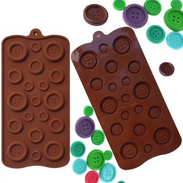 Molde De Silicona Boton Botones Ideal Decoracion Tortas