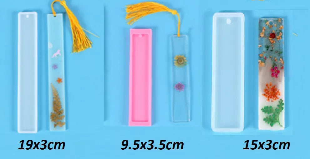 Moldes De Silicona Marca Libros Resina Epoxi Set X3 Unidades