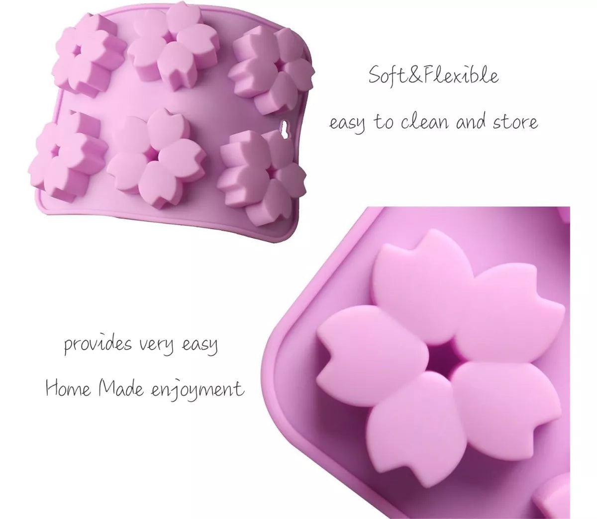 Moldes De Silicona Para Brownies Forma Flor