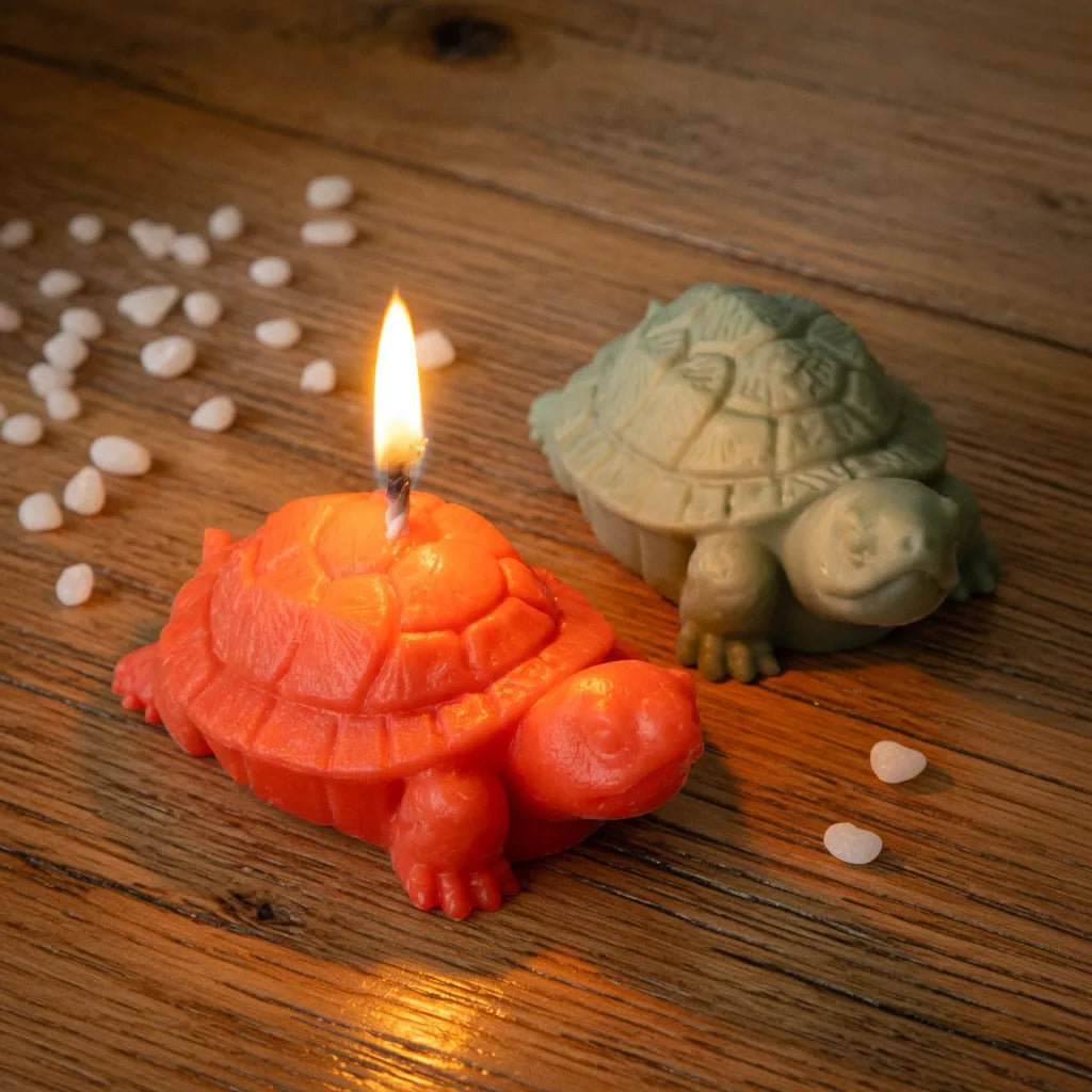 Set X2 Moldes De Silicona Forma Tortuga Ideal Velas Resina
