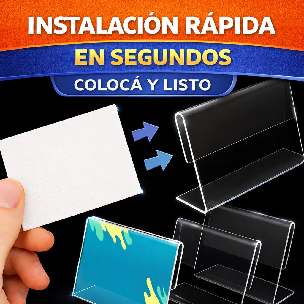 Carteles En Acrilico Soporte De Exhibición 7,5cmx5.5cm 10un