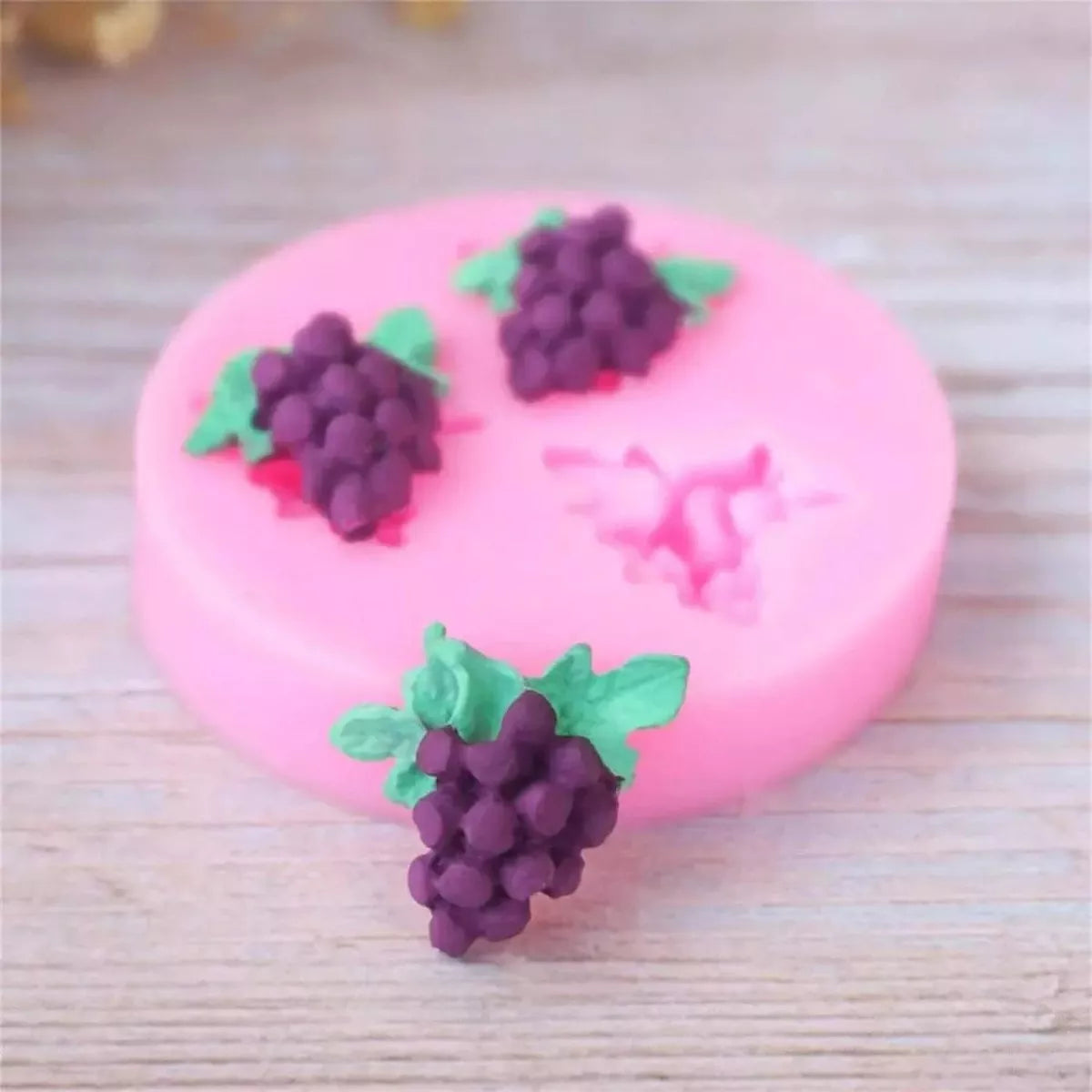 Molde De Silicona Uvas Decoracion De Tortas Fondant