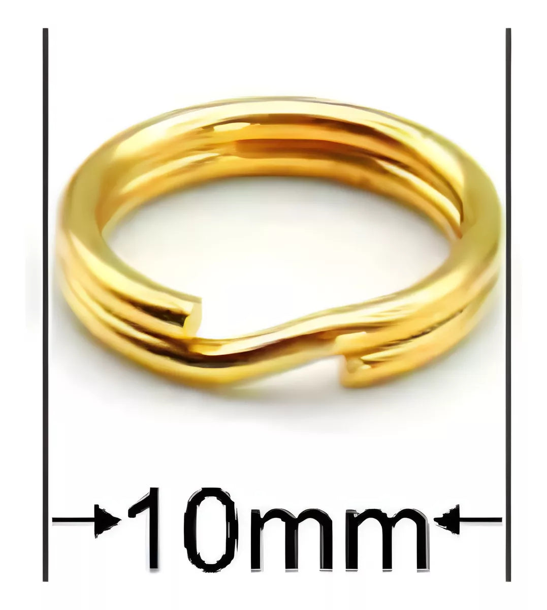 100 Aros Metal Argolla 10mm Para Llaveros Dorados