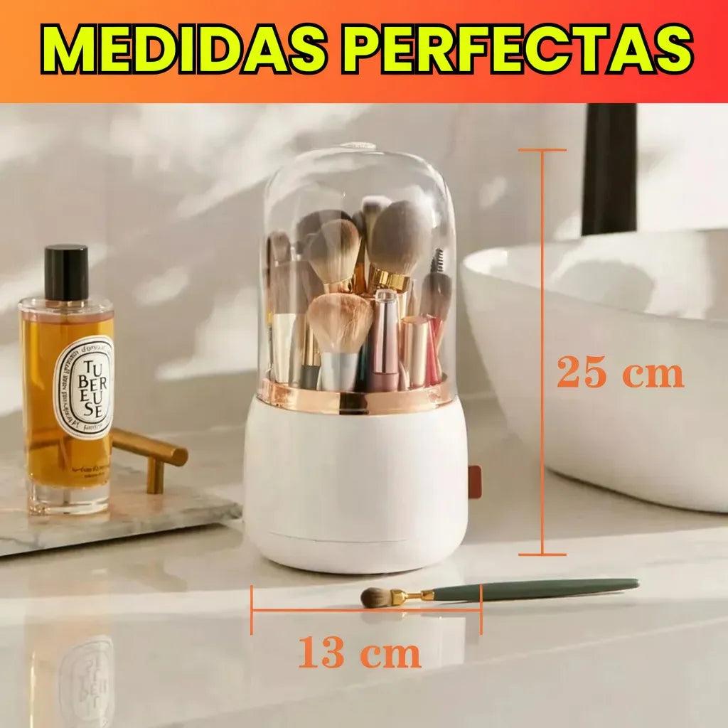 Organizador De Maquillaje Giratorio 360° Con Tapa