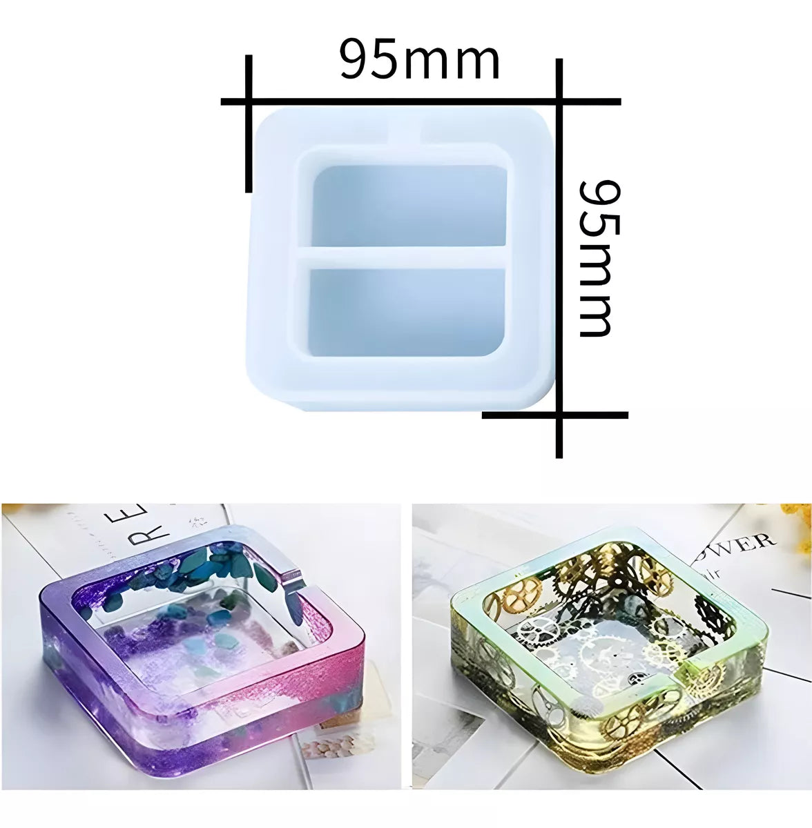 Molde De Silicona Portaceniza Contenedor De Residuos Resina