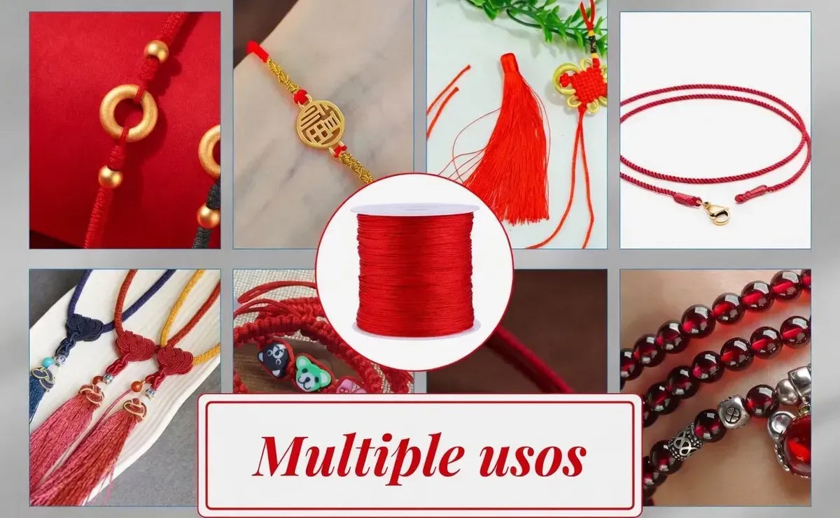 Hilo Cola Raton Cordon Saten 1.5mm 10mt Ideal Pulseras Rojo
